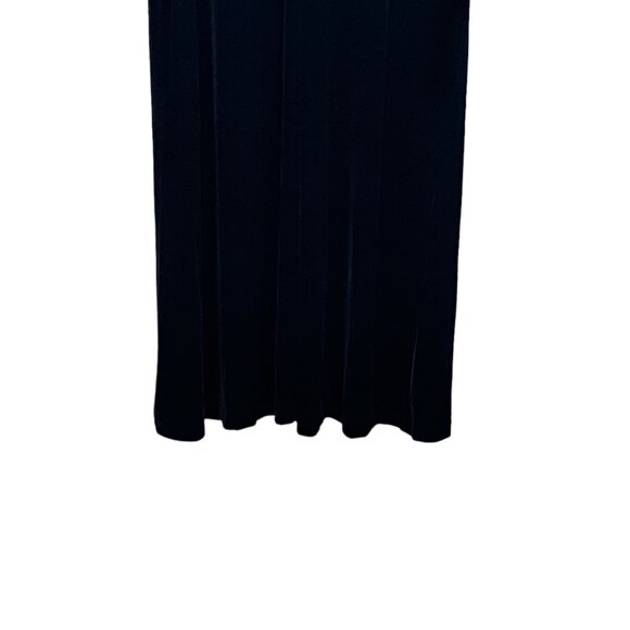 Oscar De La Renta Pink Label Velvet Embroidered Housecoat Black Size L Glam Cozy - Picture 7 of 13